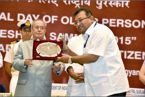 Dr Rajendra E Vikhe Patil with President of India Late Shri Pranab Mukherjee